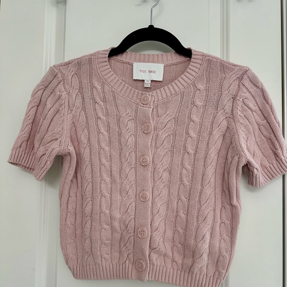 Pink Rose Blush Knit Sweater